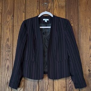 Bar III Black Blazer with Pink Pinstripes